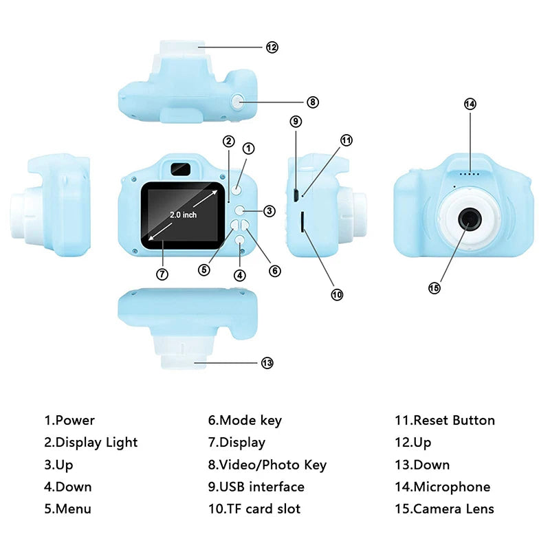 Mini HD Digital Video Selfie Camera Toy for Kids: Portable Outdoor Photography and Educational Fun, Ideal Christmas Gift