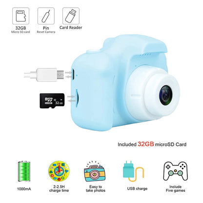 Mini HD Digital Video Selfie Camera Toy for Kids: Portable Outdoor Photography and Educational Fun, Ideal Christmas Gift