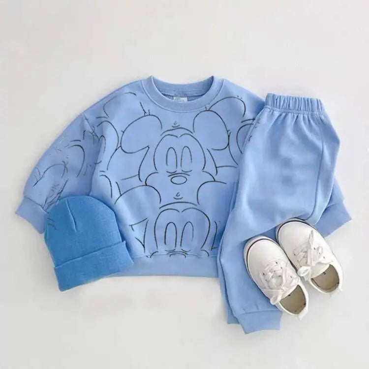 Mickey Mouse Cartoon Baby Tracksuit set