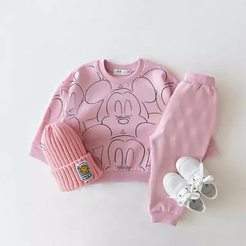 Mickey Mouse Cartoon Baby Tracksuit set